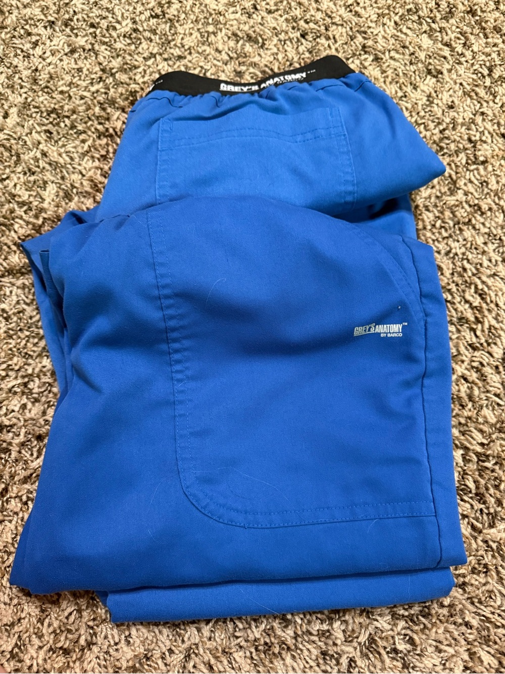 Lot of 2 Grey's Anatomy Barco Scrub Pants Royal Blue Style 4275 Medical Uniform - Picture 11 of 11